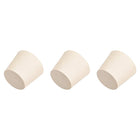 White Tapered Shaped Solid Rubber Stopper for Lab Tube Stopper Size 30-34mm 3Pcs