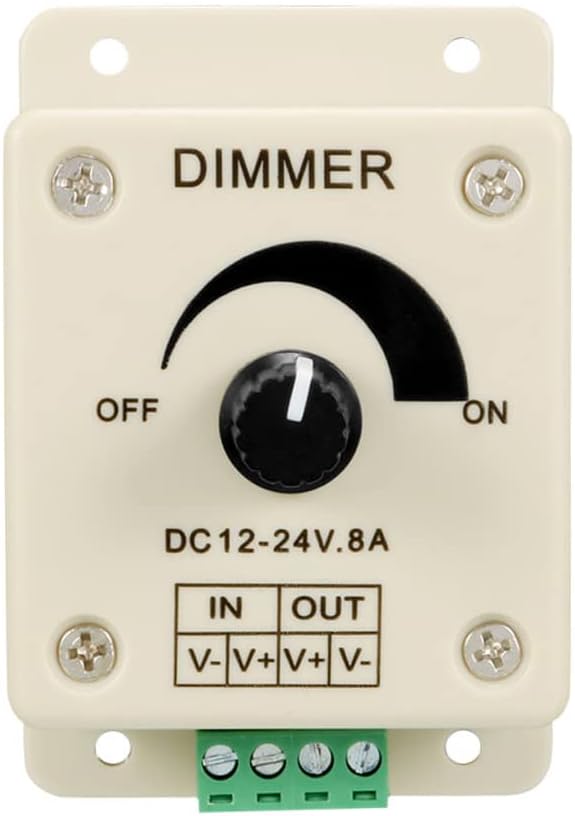 Dimmer Controller Schakelaar DC12-24V 8A Einzige Kleur Beige voor LED Strip Lamp Licht 2stuks