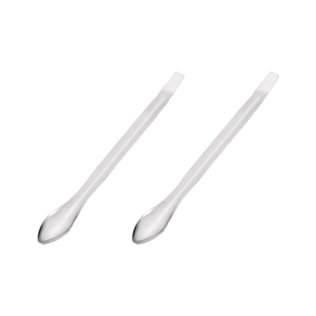 Micro Scoop 105mm Stainless Steel Reagent Sampling Lab Spoon Spatulas for Laboratory 2Pcs