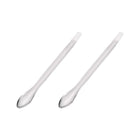 Micro Scoop 105mm Stainless Steel Reagent Sampling Lab Spoon Spatulas for Laboratory 2Pcs