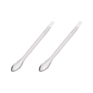 Micro Scoop 105mm Stainless Steel Reagent Sampling Lab Spoon Spatulas for Laboratory 2Pcs