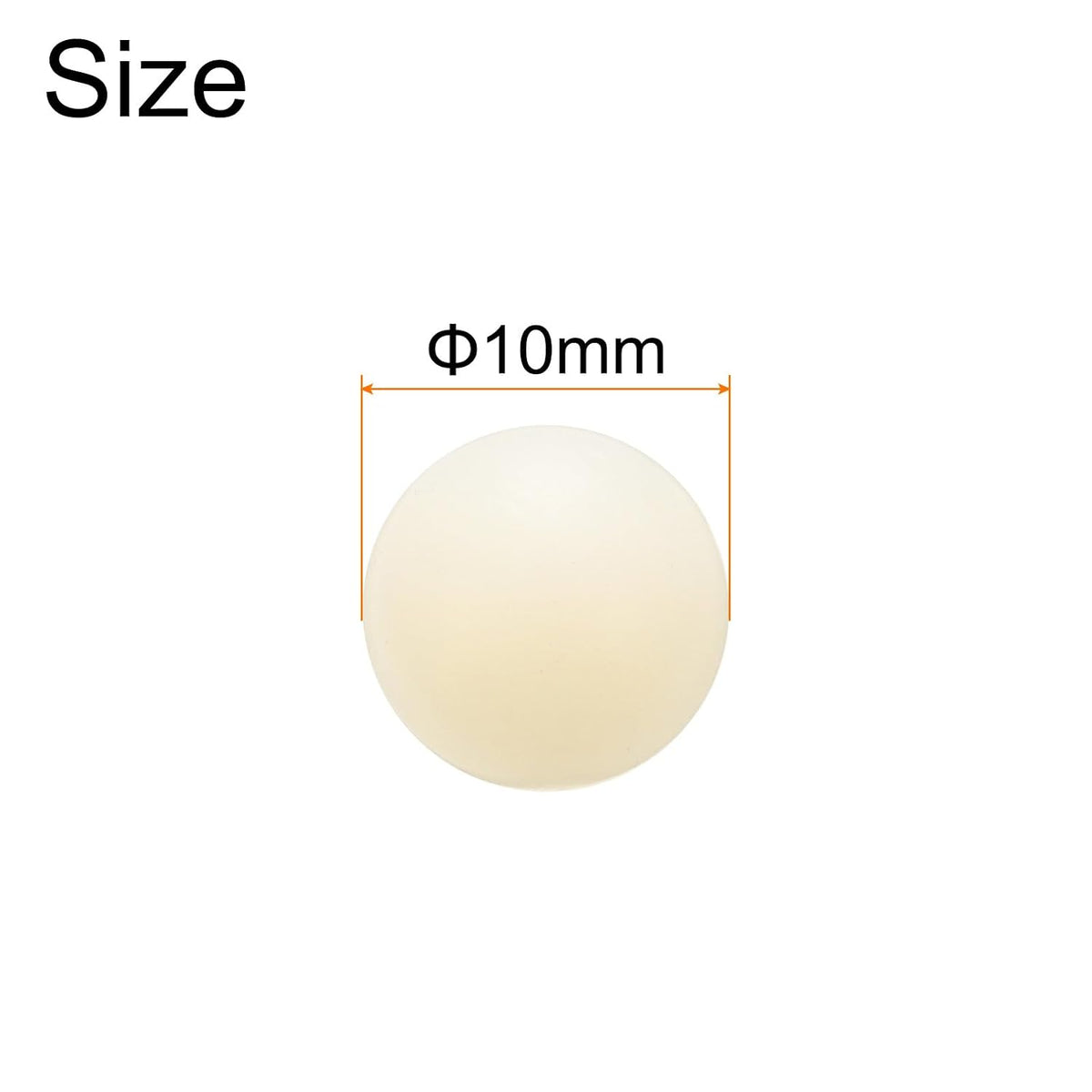 50 Stück Nylon Lagerkugeln 10mm starke Kunststoffkugeln, Präzise Mini Nylonkugeln