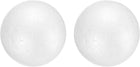 2 Pcs White Foam Balls, 3.1 Inch Polystyrene Craft Foam Balls Solid Round Ball for Art, Household, DIY, Party Decorations