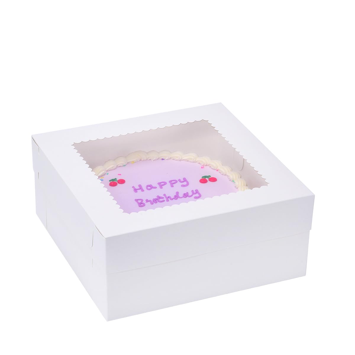 LinkMejor Cake Boxes cu ferestru 14x14x6 inch, 10 pachete, cutii pentru torturi, recipiente de torturi de utilizare singură