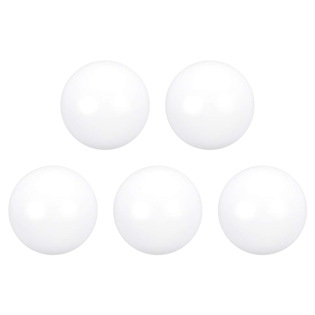 PTFE Ball, 19mm Diameter, Ground Finish, Diaphragm Pneumatic Pump White, 5pcs