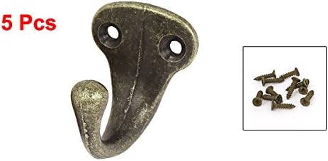 Clothes Hat Coat Hook Vintage Style Wall Mounted Single Hanger 5pcs