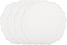 LinkMejor 4pcs Silicone Coaster Molds for Epoxy Resin Round Agate Geode Epoxy Resin Coaster Molds for Making DIY Craft Projects, Cups Mats, Home Decoration, White
