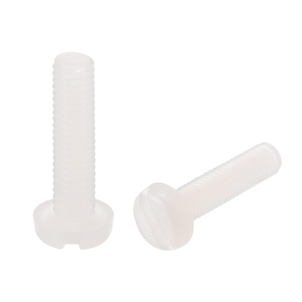 M3 x 12mm Nylon Machine Screws, Pan Head Slotted Screw Fasteners, 40pcs