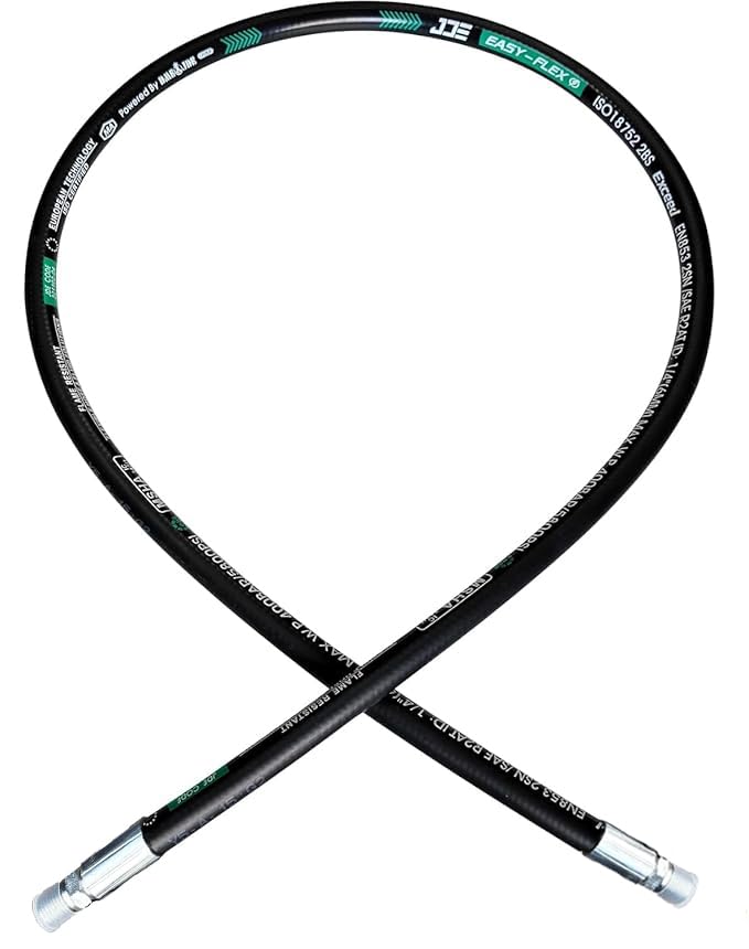 Heroson15611-08-08RW Hydraulic Hose Assembly 1/2 ”,Hydraulic Hose with Male NPT X Male NPT，3988PSI，24 ”Long,Black