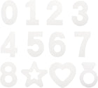 8 Inch Number Stencils Set Plastic Number Stencils with Star, Heart and Ring, Reusable Digital Templates for Cake Stencil Walls Arts