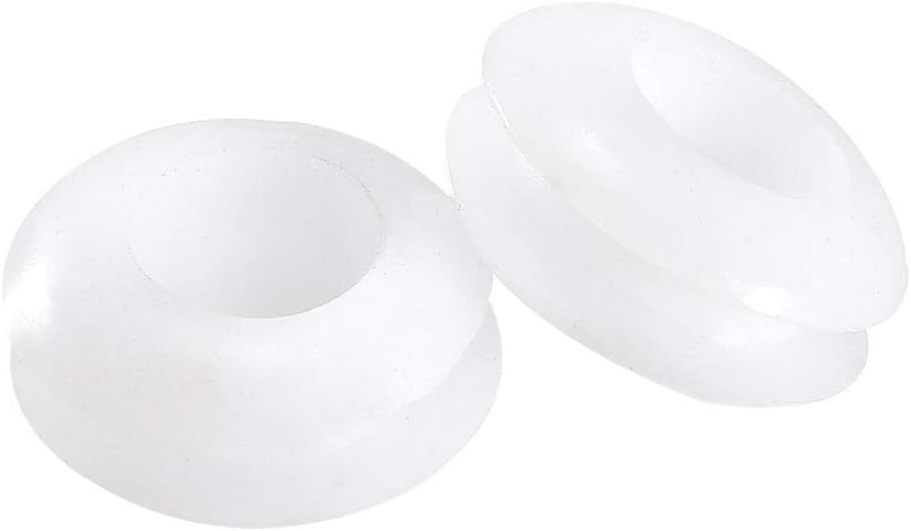 Rubber Grommets 6mm Dia. Wire Gasket Ring for Hole Plug Cable, White 50 Pieces