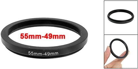 Adaptateur de monture noir de 55mm à 49mm pour caméra