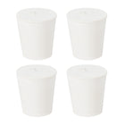 4Pcs Solid Rubber Stoppers, White 4# Tapered Lab Plugs Lab Seal Tube Stopper Plug for Industry and Laboratories, 26x19x28mm