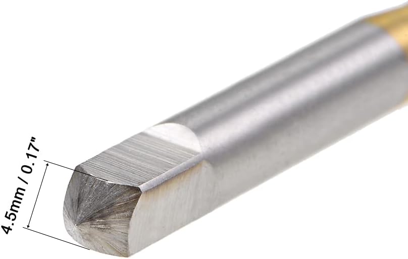 Punct de spălător spiral, țevi M4 x 0.7, țevi de la sol, H2 3 flote, oțel HSS 6542 de viteză mare, recouat cu titan, tăițe de țevi metrici pentru repararea țevilor