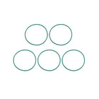 Fluorine Rubber O-Rings, 28mm OD 26mm ID 1mm Width FKM Seal Gasket for Machinery Plumbing, Green, Pack of 5