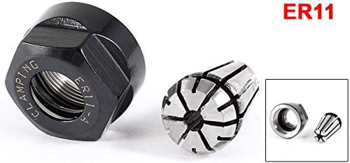 1/8 Zoll ER11 Präzisions-Spring-Futter-Klemmhalter Silberton mit Schraubennut