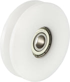 5mm Deep Metal U Groove Guide Bearing Pulley Rail Ball Wheel White 8x50x12mm 2pcs