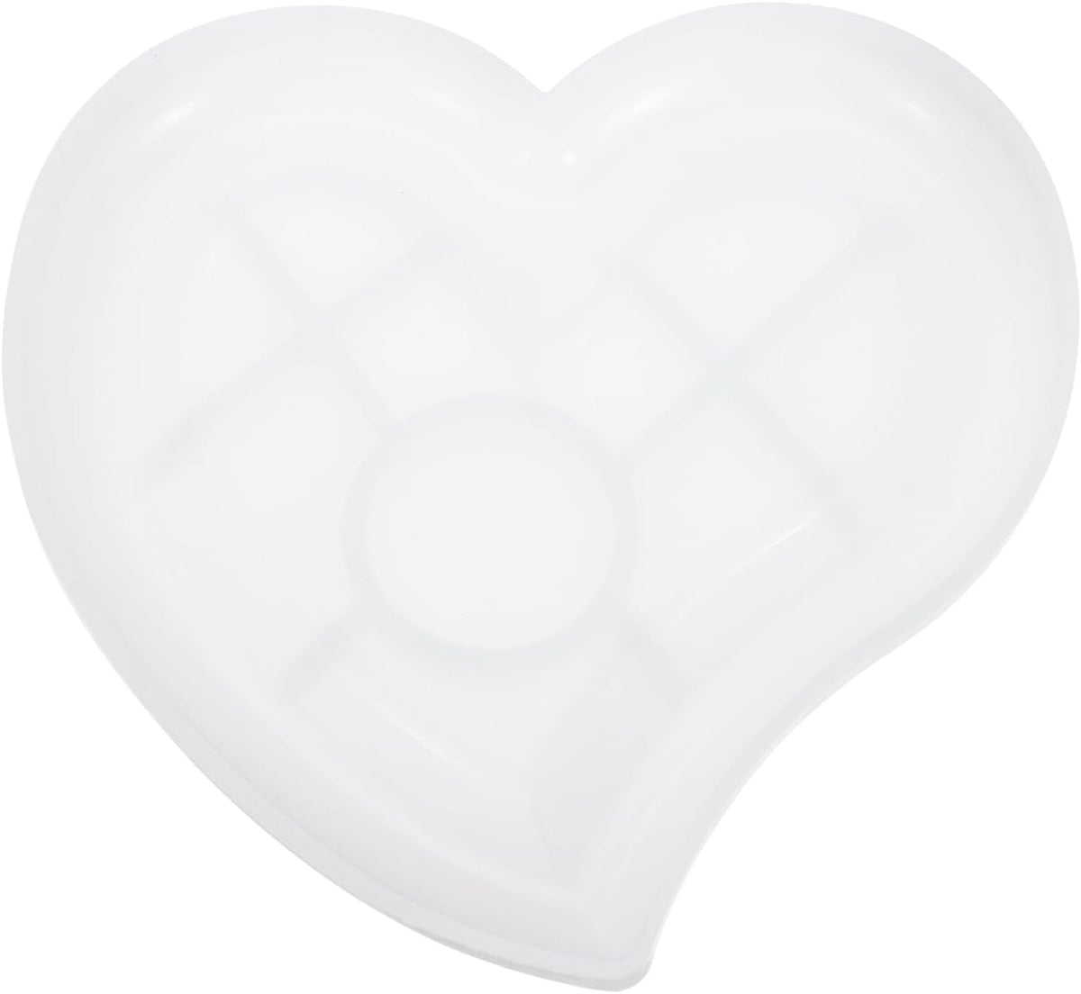 1 Pcs Heart Tray Coaster Silicone Resin Mould, Tray Moulds for Resin Casting, Epoxy Resin Moulds for Coasters Trays DIY Art Cup Bowl Mats, Candle Holder, Home Decoration, White
