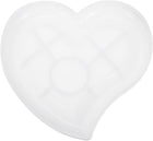 1 Pcs Heart Tray Coaster Silicone Resin Mould, Tray Moulds for Resin Casting, Epoxy Resin Moulds for Coasters Trays DIY Art Cup Bowl Mats, Candle Holder, Home Decoration, White