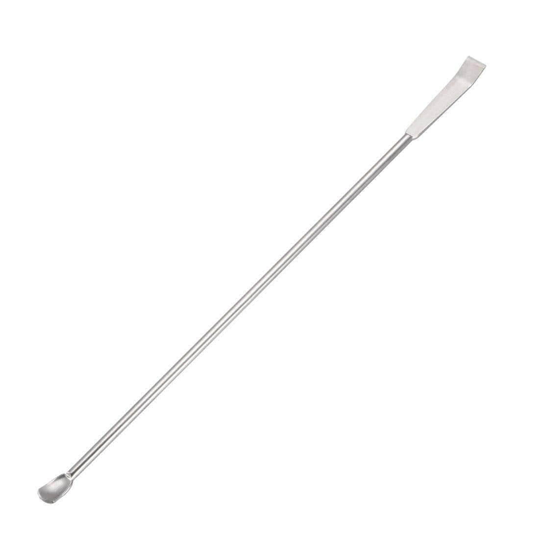 Lab Micro Sampling Reagent Spoon 304 Stainless Steel 2 in 1 Laboratory Mixing Spatula 180mm 5Pcs