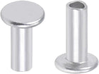 200 Pcs 3mm x 8mm Aluminum Flat Head Semi-Tubular Rivets Silver Tone