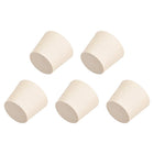 White Tapered Shaped Solid Rubber Stopper for Lab Tube Stopper Size 30-34mm 5Pcs