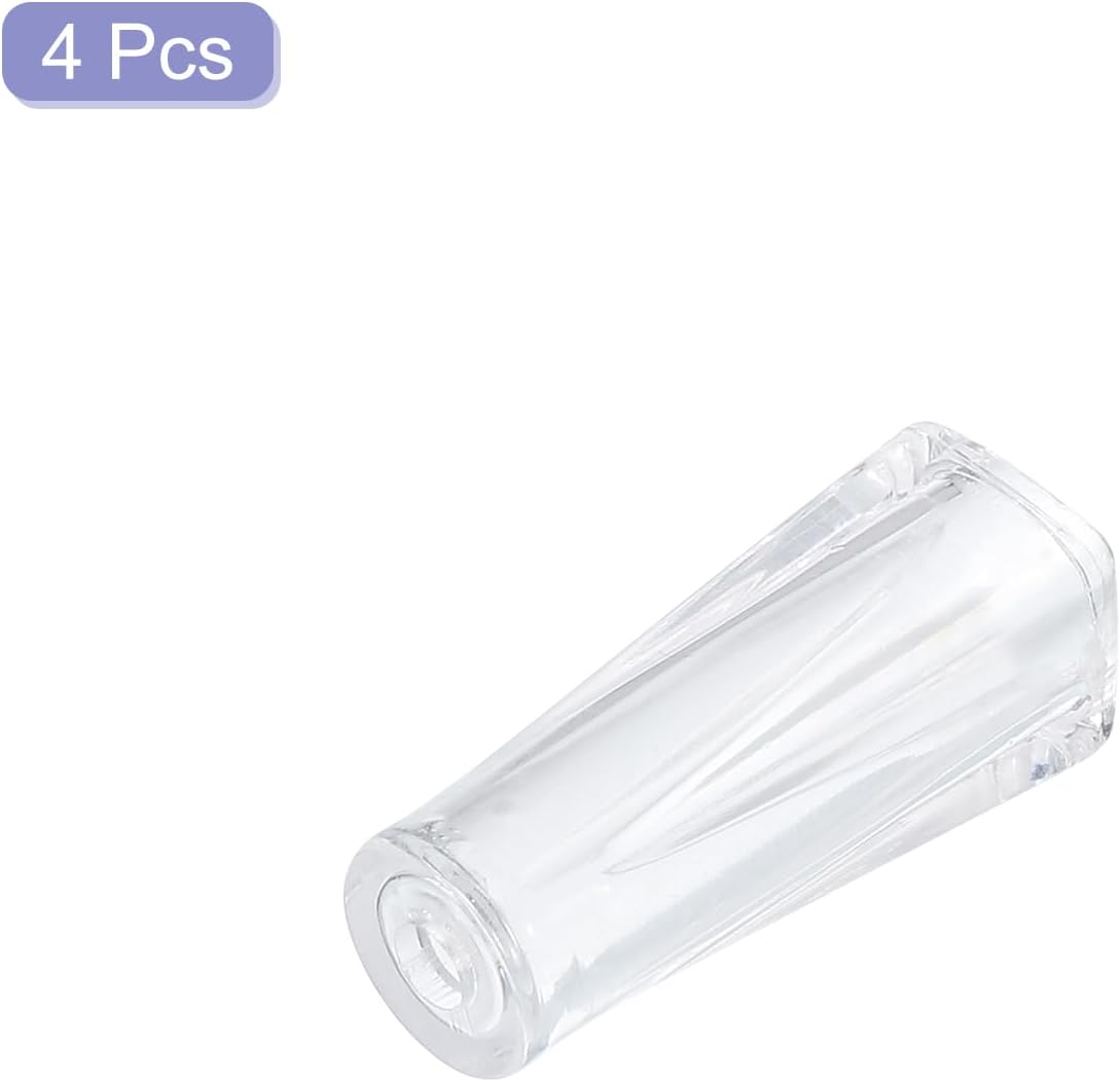 4Pcs Kabelknoppar, 34mm Fönsterblindtasslar Plast Dragkord Tasseldroppar Dragända Hängsel för Fönsterblinds Skugggardin, Genomskinlig