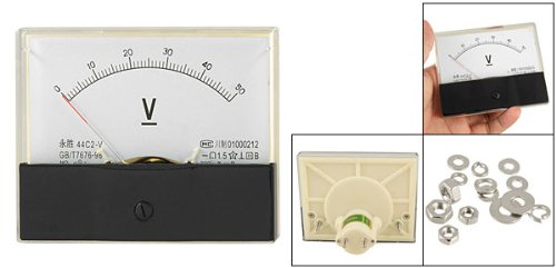 0-50V DC spänningspanelmätare analog voltmätare skala ny