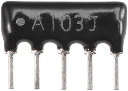 10K Ohm Resistor Network Array, 1/8W SIP-5 2.54mm Pitch, 5% Tolerance Bussed Type 10pcs