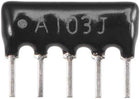 10K Ohm Resistor Network Array, 1/8W SIP-5 2.54mm Pitch, 5% Tolerance Bussed Type 10pcs