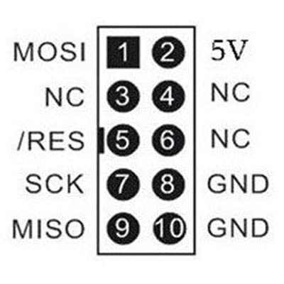 LinkMejor 51 AVR ATMEGA8 Programmer USBasp USB ISP 10 Pin USB Programmer 3.3V/5V with Cable