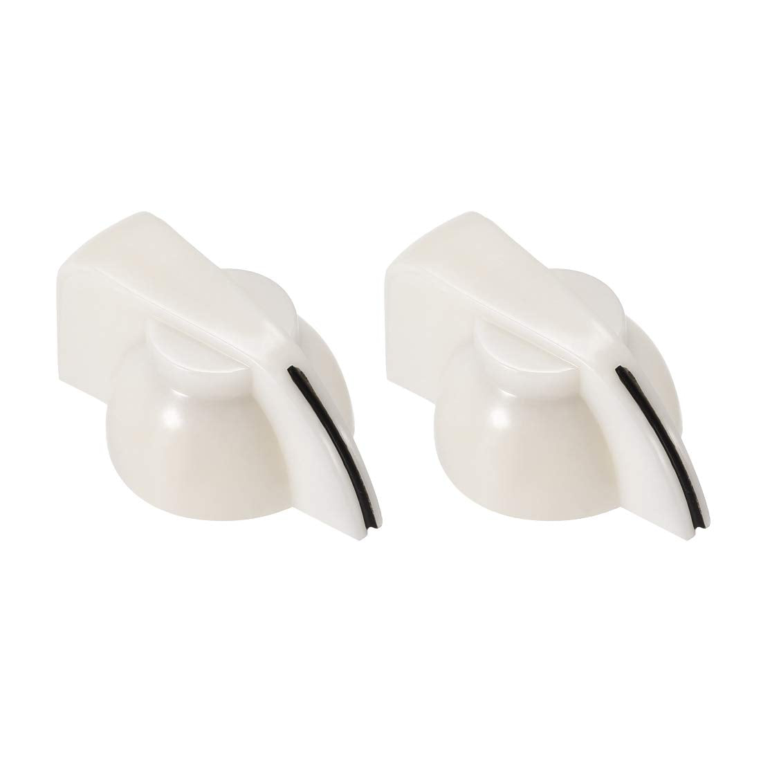 2pcs 6.4mm Bantuan Lubang Potensiometer untuk Pengaturan Volume Gitar Bantuan dengan Bantuan Baling, Putih