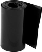 75mm Flat Width 48mm Diameter 5.5M Length PVC Heat Shrink Tube Black for 18650 Battery Pack