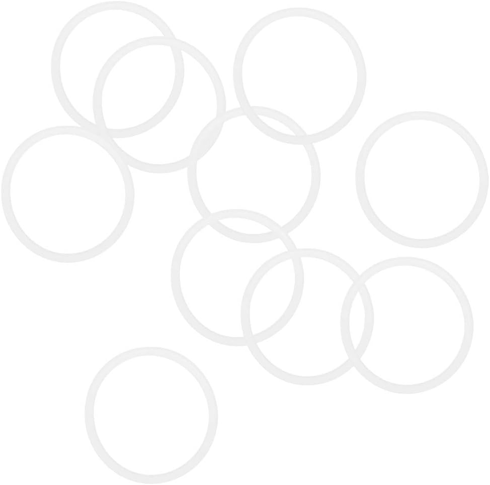 Silicone O-Rings, 30mm OD 26mm ID 2mm Width VMQ Seal Gasket for Compressor Valves Pipe Repair, White, Pack of 10
