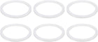 6 Pcs Solid Silicone Flat Washer DN100 4-13/16" OD x 4" ID x 1/4" Thickness Large Washers O Ring Sealing Gaskets, Industrial Flat Rubber Spacer, White