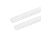 2pcs ABS Plastic Square Bars Rod 6mm×6mm×20 inch ABS Plastic Square Bar Rod for Architectural Model Making DIY White
