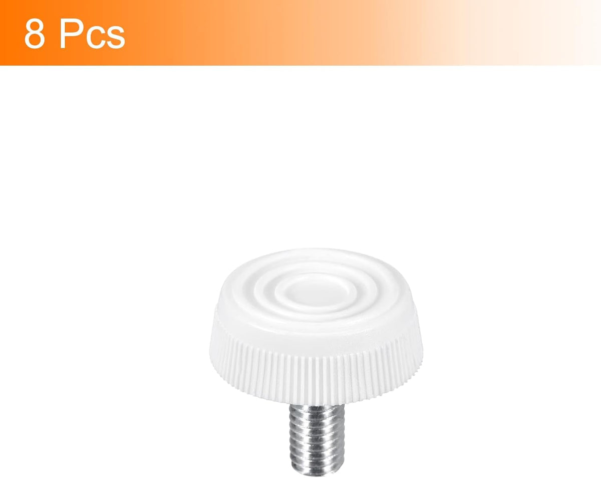 Picioare de nivelare pentru mobilă, 8Pcs 30 x M8 x 18mm - Bujii cu filet și găuri filetate, Bujii ajustabile pentru mobilă (Alb)