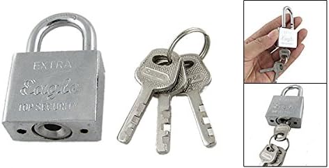 Porte de porte d'intérieur 30mm de largeur 48mm de longueur serrure de sécurité en ton argent panneton à clé