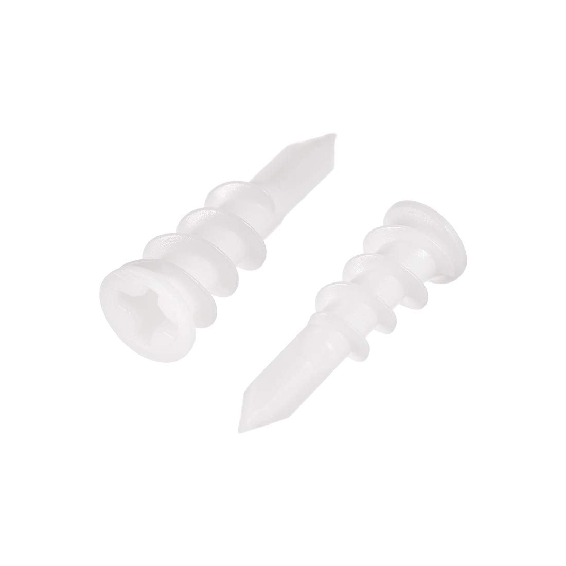 10x32mm Plastic Expansion Tube Drywall Wall Fixing White 50pcs