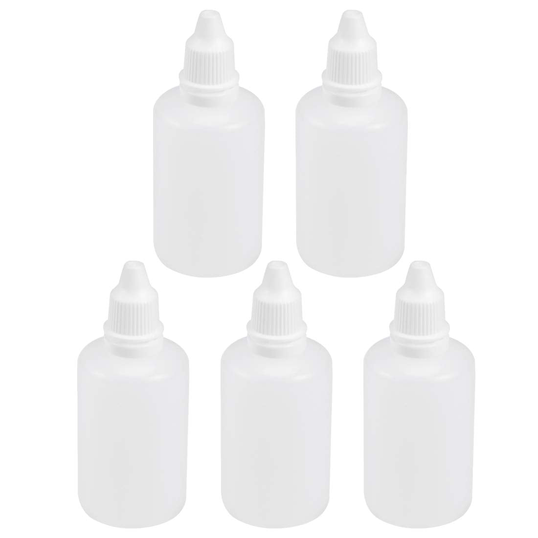 Plastic Dropper Bottle, 50ml/1.7oz Small Mouth Drop Bottles Empty Squeezable Liquid Dropper Bottle 5pcs