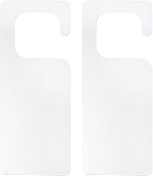 2Pcs Dørhengende Skilt, 9.84" Akryl Skilt Dørhåndtag Hengere DIY Tom Dørmerke for Håndverk Hjemme Kontor, Gjennomsiktig