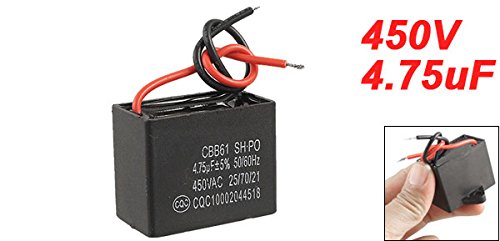 Tavan Fanı Çalışma Kapasitörü Cbb61 4.75Uf 450VAC 2 Tel 50/60Hz