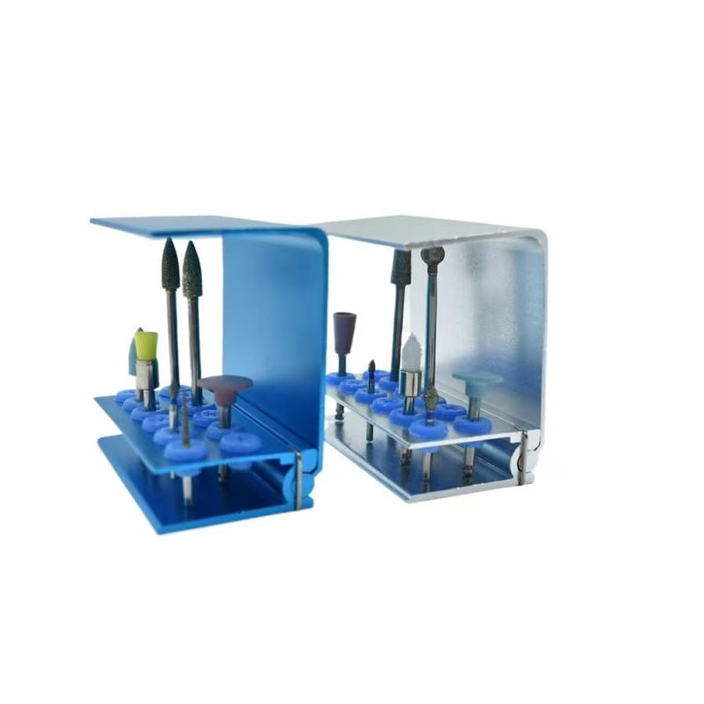 LinkMejor 2 Organizzatore Cassettiera Universale per Laboratorio Odontoiatrico Bur Case Holder Blocco