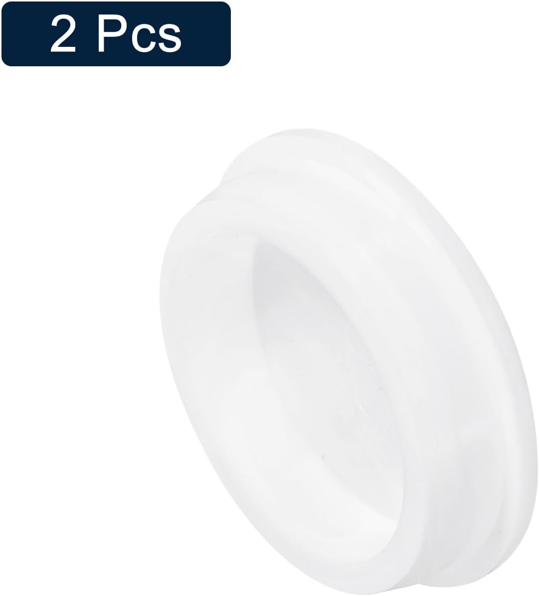 2Pcs White Plug Holes, Waterproof Rubber Button Plug for 63.5mm / 2.5" Hole