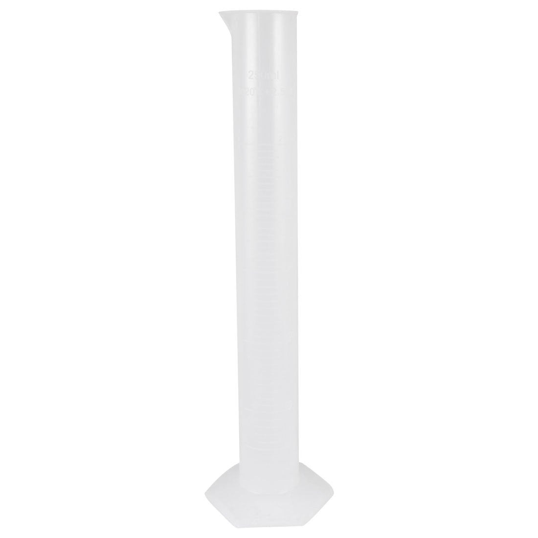 a13042200ux0047 Â 250mL Capacity Liquid Measuring Tool Clear White Graduated Cylinder