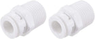 Quick Connector G1/2 Male Thread to 3/8" Tube, Straight Connect Fittings for Water Purifier, 30mm White 2Pcs