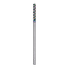 Carbide Square End Mill, 1/8" Diameter Diamond-Like Carbon Coated 3 Flutes Milling Bit Cutter, for Aluminum Copper Non-Ferrous Metal, 1/8" Shank 1" Cut Length 3" Extra Long HRC55