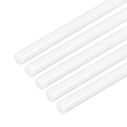 5 Pcs White Plastic Rods 4 x 406mm ABS Styrene Round Stick Round Solid Bar DIY Model for DIY Toys Building Making Architectural Model Making