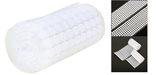 LinkMejor White Round/Dots Sticky Hook and Loop Pair 450 Pairs 10mm