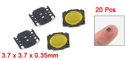 20개 3.7x3.7x0.35mm 4핀 일시적 푸시버튼 PCB 표면 설치 장치 SMT 타кти컬 타クト 스위치
